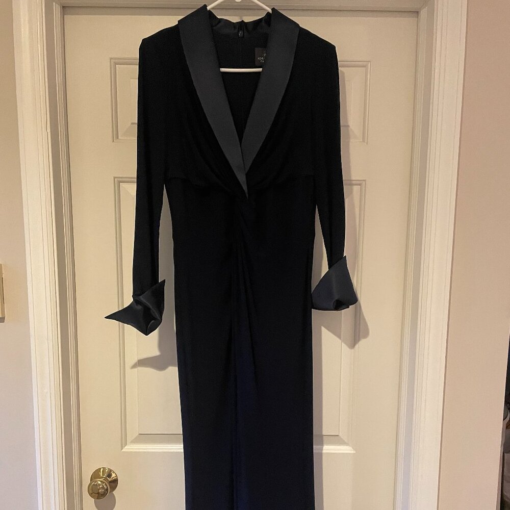 Adrianna Papell Midnight Navy Wedding Guest Dress